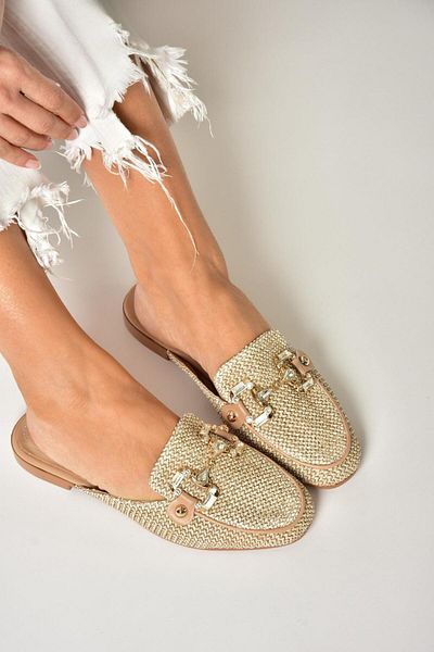 Fox Shoes U 250009117   Γυναικείες παντόφλες Skin Wicker
