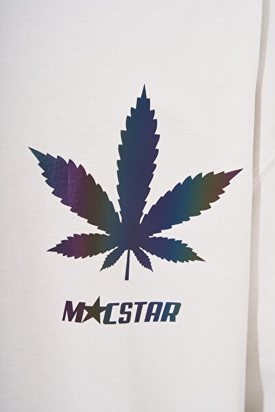 Machinist Ανδρικό μπλουζάκι Macstar Leaf Printed Oversize Grey T-shirt