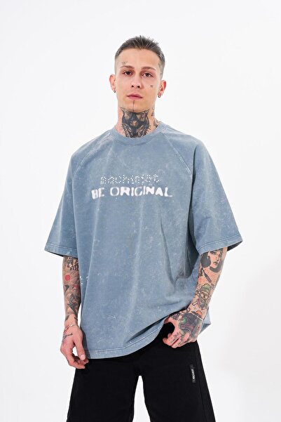 Machinist Men's Be Original Printed Washable Oversize Ghost Spotted T-Shirt