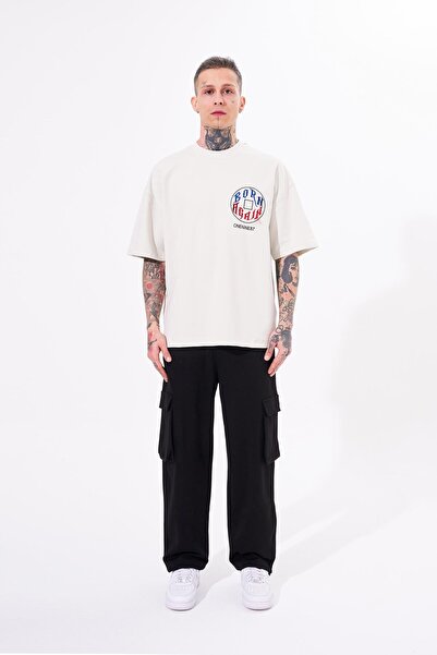 Machinist Чоловіча футболка Just Wait з принтом, великого розміру, сірого кольору