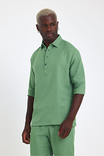 Weyeze Short Sleeve Linen Shirt Af-Y18007Lns