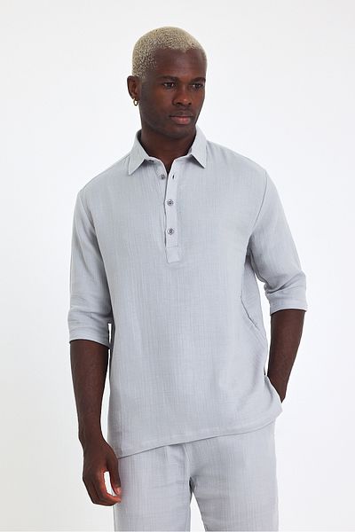 Weyeze Short Sleeve Linen Shirt Af-Y18007Lns