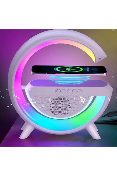 nelerbulurum ŞARJLI 7 RENKLİ ANİMASYONLU KABLOSUZ ŞARJ ÖZELLİKLİ USB/SD/Bluetooth TAŞINABİLİR HOPARLÖR