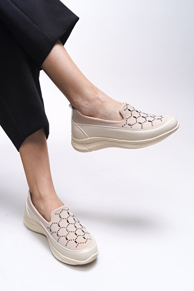 Riccon Gislartha Beige Women's Sport Ballerinas 0012414