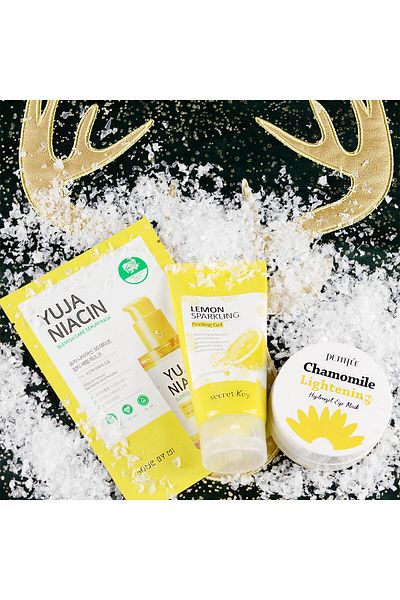 Petitfee Petitfee Chamomaile Lightening Hydrogel Eye Mask 84g - Brightening hydrogel eye patches