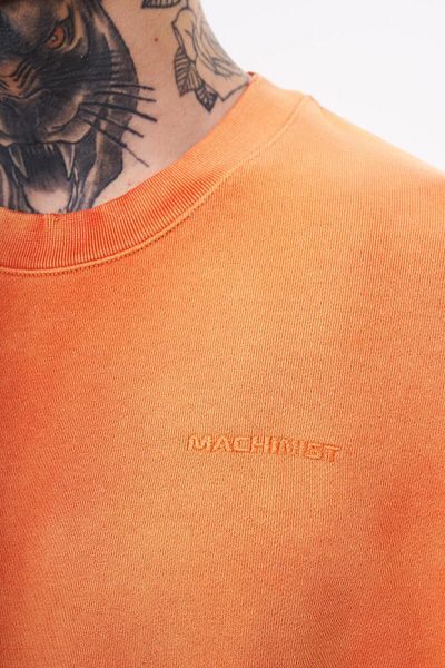 Machinist Ανδρικό μπλουζάκι Oversize Πορτοκαλί - Washed Transition Printed