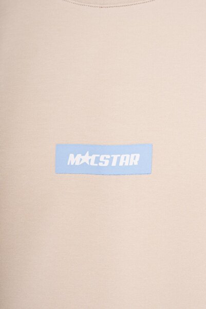 Machinist Ανδρικό μπλουζάκι My Life Is Comedy με στάμπα μεγάλου μεγέθους ανοιχτό μπεζ