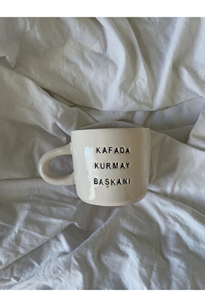 sukupotCeramics Kafada Kurmay Başkanı Mottolu Kupa