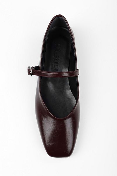 Shoeberry Women's Sore Burgundy Skin Ballerinas