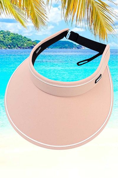 Trenderrs Women's Wide Brim UV Protection Adjustable Visor Hat