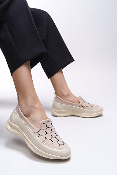 Riccon Gislartha Beige Women's Sport Ballerinas 0012414