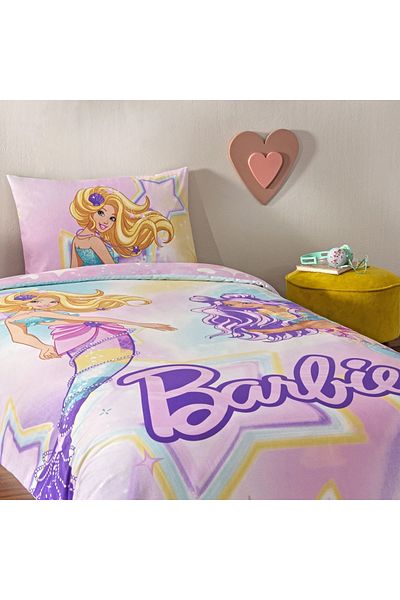 Taç Crown Licensed Barble Mermaid (120 X 200 Elastic Sheet) Duvet Cover Set