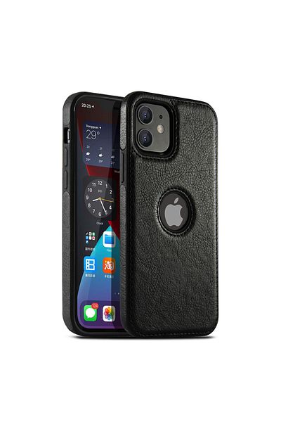 Choice For iPhone 11Pro Max Black Ultra Thin Slim Leather Phone Case For iPhone 14 13 12 11 Pro Max XS XR X