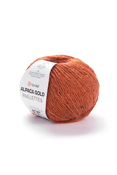 Yarnart Alpaca Gold Paillettes - Hand Knitted Yarn Tile-9312