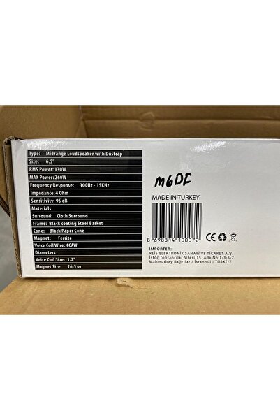 REISS AUDIO RS-M6DF 16 CM MİDRANGE 260 WATT MAXİMUM POWER ÇİFT FİYATIDIR.