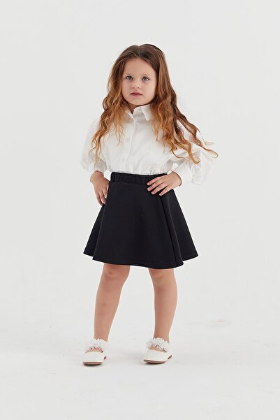 MARKALİSTE Black Scuba Kids Skirt