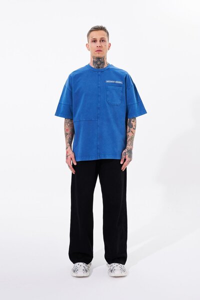 Machinist Ανδρικό μπλουζάκι Indigo με τζιν τσέπη