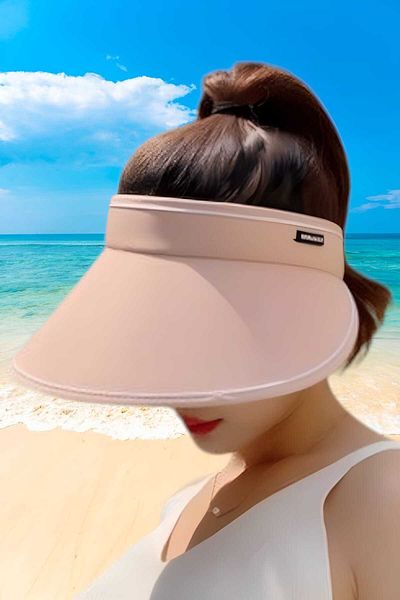 Trenderrs Women's Wide Brim UV Protection Adjustable Visor Hat