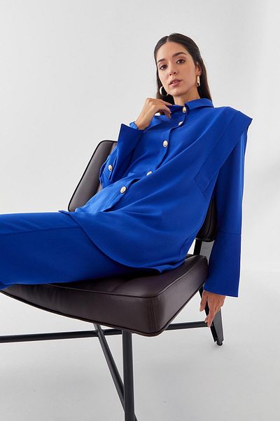 MARKALİSTE Set de crepe Saks Blue Kayla