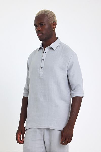 Weyeze Short Sleeve Linen Shirt Af-Y18007Lns