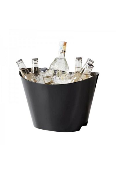 Pujadas Oval plastic smoothie bowl, Black Cooler, 22 cm