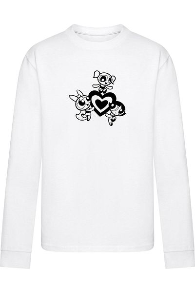 Merchcode Kinder The Powerpuff Girls - Outline Langarmshirt