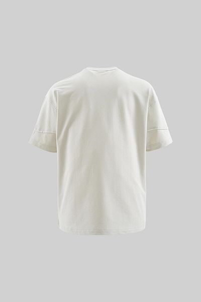 Machinist Men's Technical Embroidered Oversize Space Gray T-Shirt