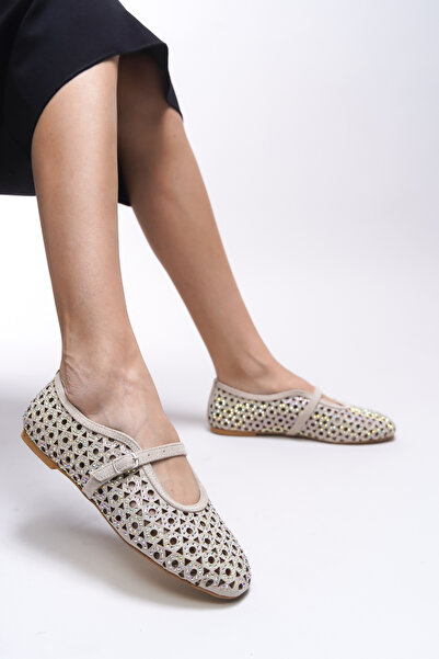 Riccon Qhilnoda Women's Ballerinas 0012500 Skin Suede