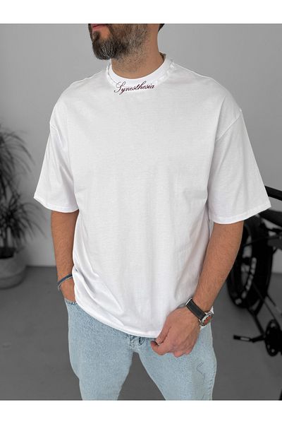 BYBASICMAN White Synesthesia Printed T-Shirt Lb-2010