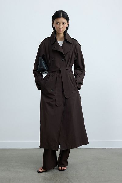 Suud Collection Bitter Brown Rowan Trench Coat