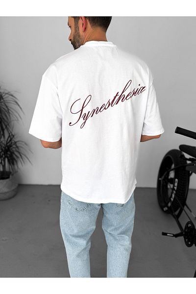 BYBASICMAN White Synesthesia Printed T-Shirt Lb-2010
