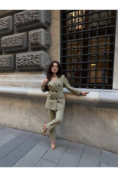 NILOO Women's 6 Button Suit