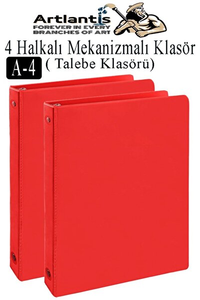 Artlantis Crveni registrator sa 4 prstena, 2 komada, A4 PVC, mapa za prezenta...
