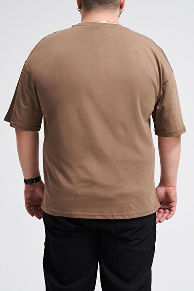 Machinist Ανδρικό μπλουζάκι Basic καφέ μεγάλου μεγέθους