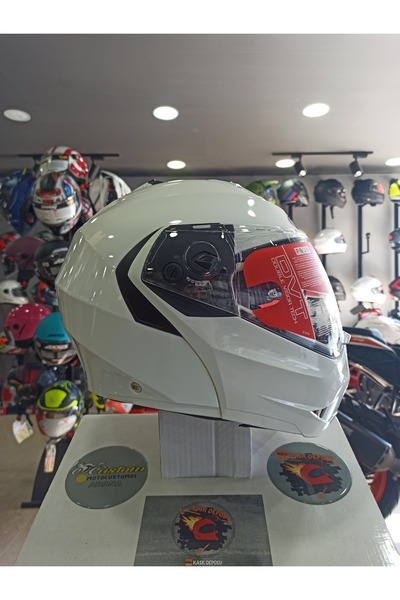 Caberg DUKE X WHITE ÇENE AÇILIR (Parlak Beyaz)