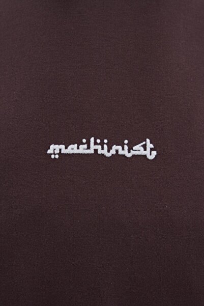 Machinist Ανδρικό μπλουζάκι με μοτίβο ρούχων με στάμπα σε καφέ χρώμα