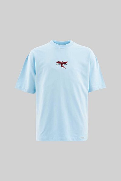 Machinist Ανδρικό μπλουζάκι με στάμπα Phoenix Oversize Light Blue