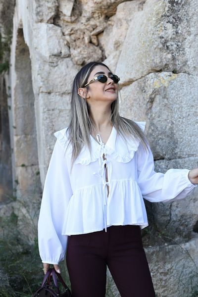 bytugcekaya Cămașă albă cu guler pentru bebeluși