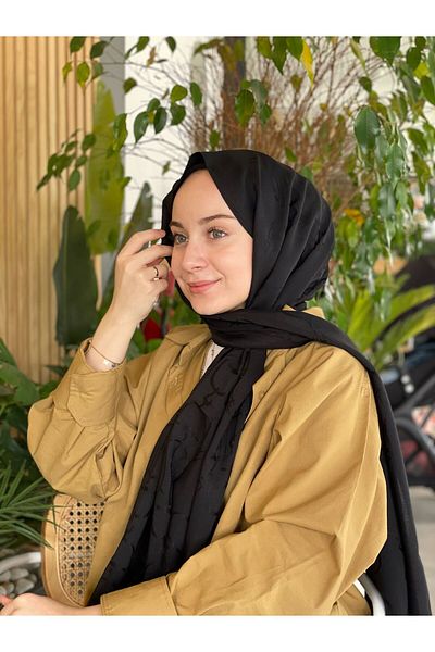 HAREM SCARF ΜΑΥΡΟ Χαρέμι ​​Σκαντζόχοιρος Maria Shawl