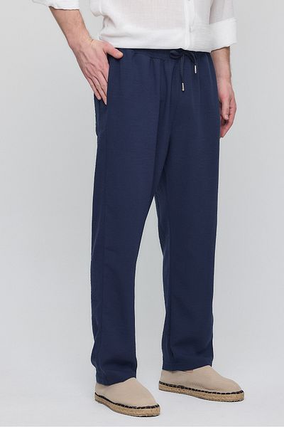 GIENTO Men's Baggy Linen Pants with Elastic Waist