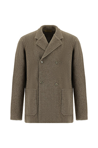 Abdullah Kiğılı Italian Wool Cashmere Double Breasted Knitwear Cardigan