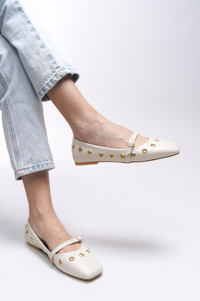 Riccon Thelmurn Women's Ballerinas 0012900 Beige Skin Shoes