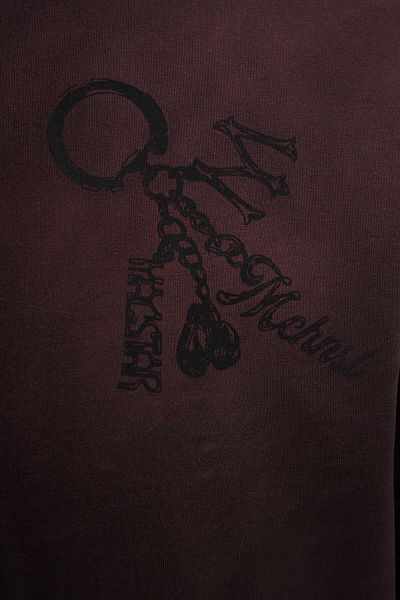 Machinist Ανδρικό μπλουζάκι με μπρελόκ με στάμπα, πλενόμενο, μεγάλου μεγέθους, σκούρο καφέ