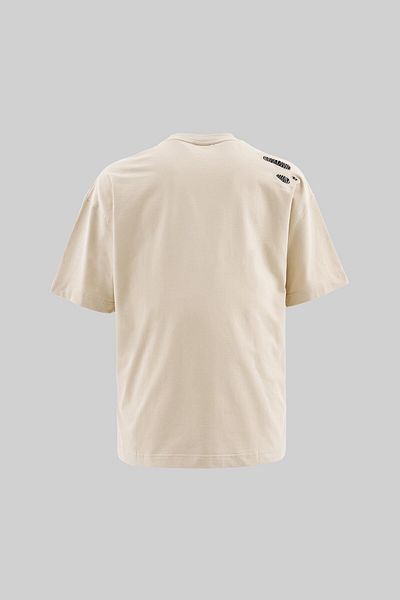 Machinist Tricou moale bej oversize pentru bărbați