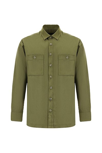 Abdullah Kiğılı Long Sleeve Oversize Suede Shirt