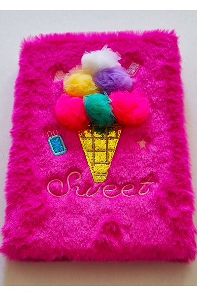 Modellino Cone Ice Cream Plush Scrapbook Daily Memory Modelist Striped Notepad 80 Sheets-Color Selection