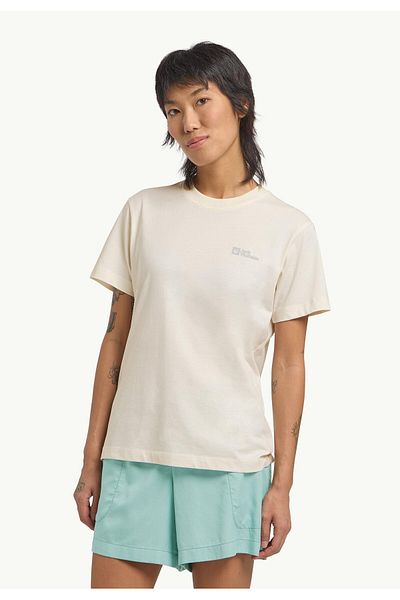 Jack Wolfskin Essential t W White Women's Short Sleeve T-Shirt