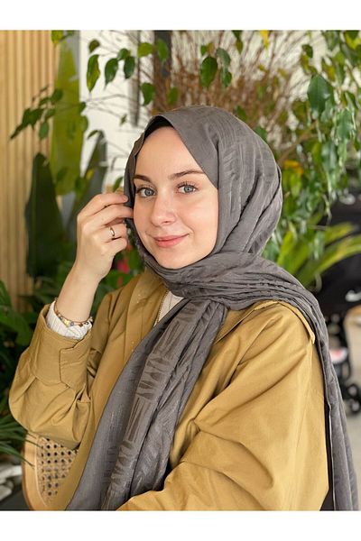 HAREM SCARF Σκαντζόχοιρος Anthracite Harem Lyocell Elisa
