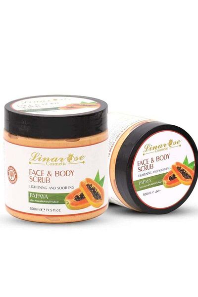 Linarose Papaya Face and Body Scrub - 500 ml