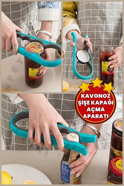 İnfeta Jar Bottle Lid Opener Jar Lid Opening Apparatus 4 Sizes